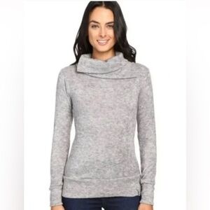 KAVU Sweetie Sweater Women's Pullover Cowl Neck Turtleneck, Charcoal, size Large